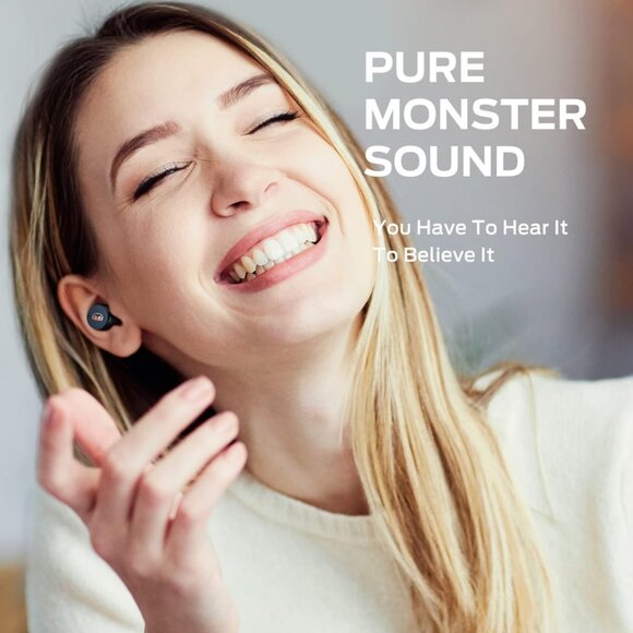 Brand New Monster N-Lite 200 AirLinks Wireless Earbuds/Black - Picture 3 of 9